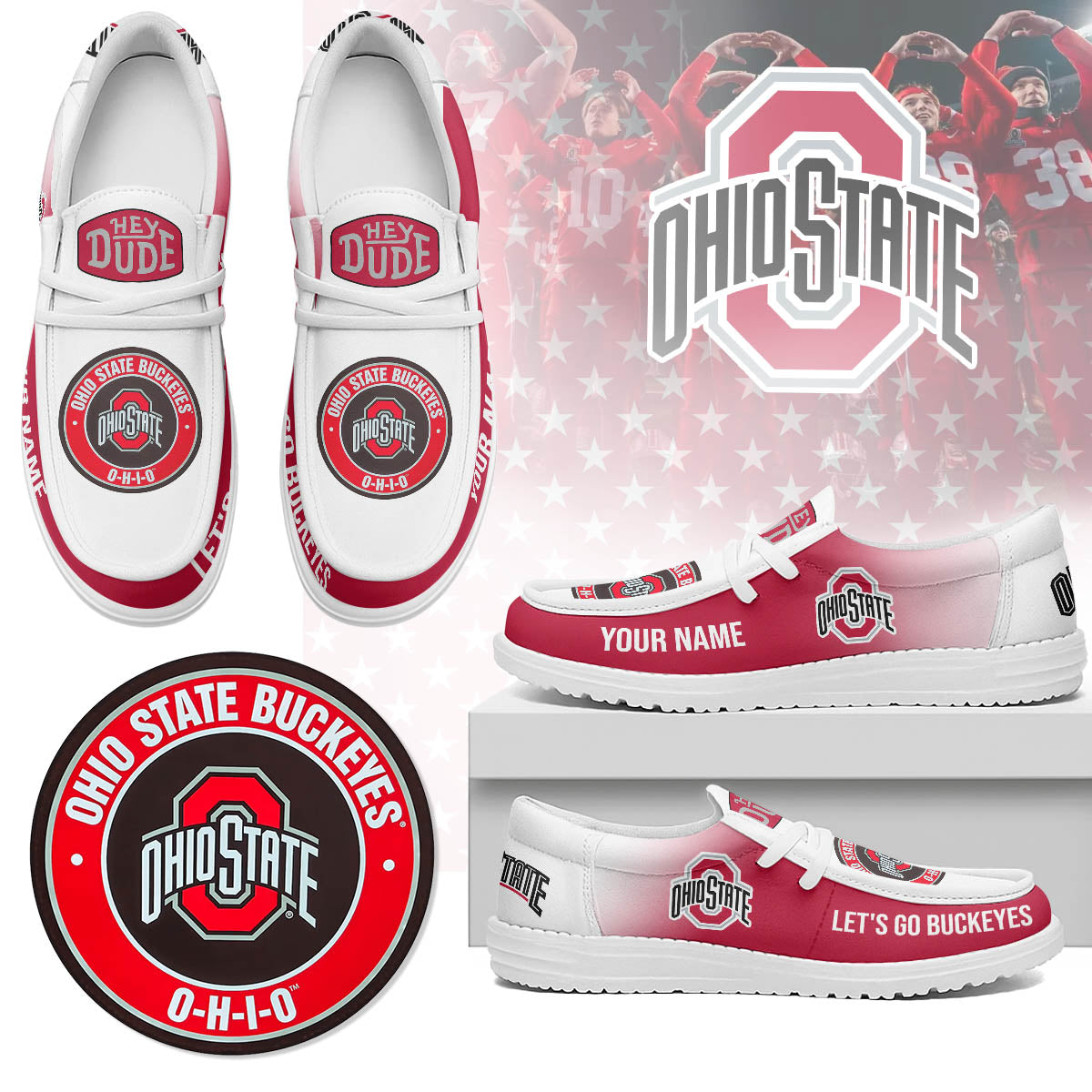 Ohio State Buckeyes | Premium Loafer Shoes