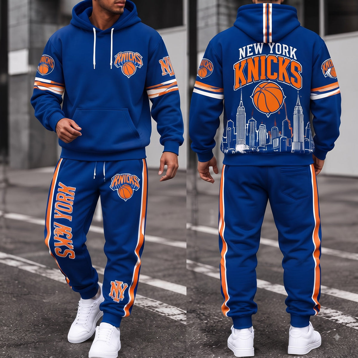 NYK Streetwear Hoodie Pants Set - Printed