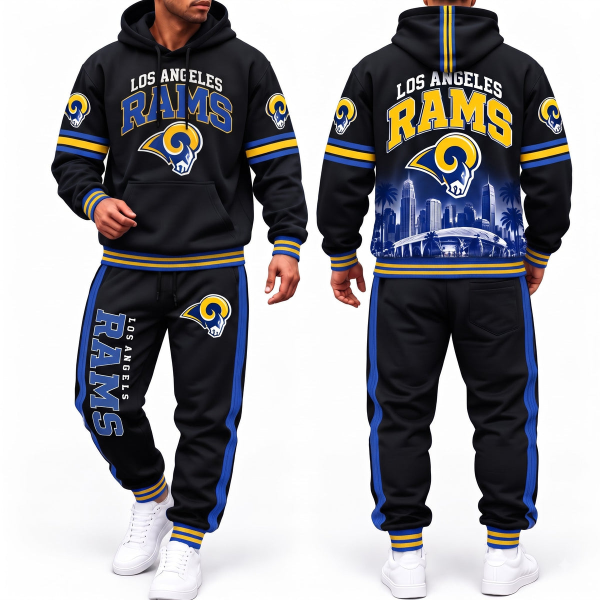 LAR Streetwear Hoodie Pants Set - Printed V1