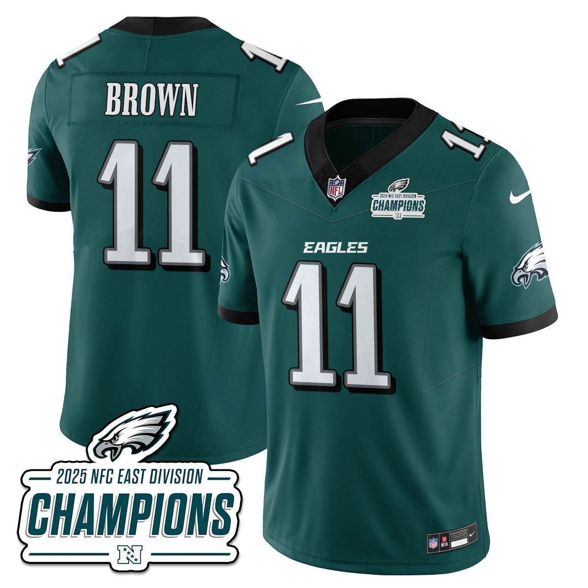 PHI NFC East Champions Vapor Limited Jersey - All Stitched