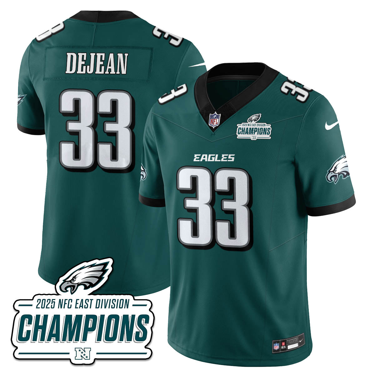 PHI NFC East Champions Vapor Limited Jersey - All Stitched