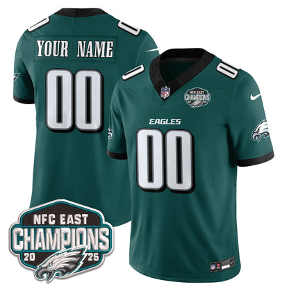 PHI NFC East Champions Vapor Limited Custom Jersey - All Stitched