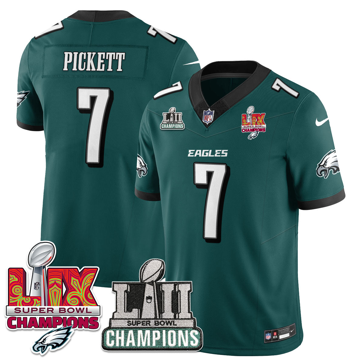 PHI LII-LIX Super Bowl Champions Vapor Limited Jersey - All Stitched