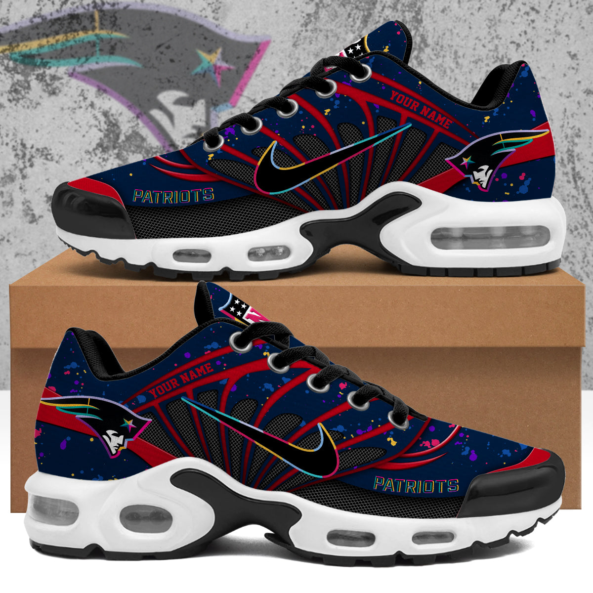 New England Patriots 2025 Crucial Catch Air Max Shoes