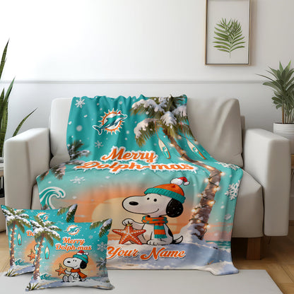 MD x SNP | Premium Christmas Fleece Blanket & Throw Pillow