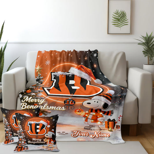 CB x SNP | Premium Christmas Fleece Blanket & Throw Pillow