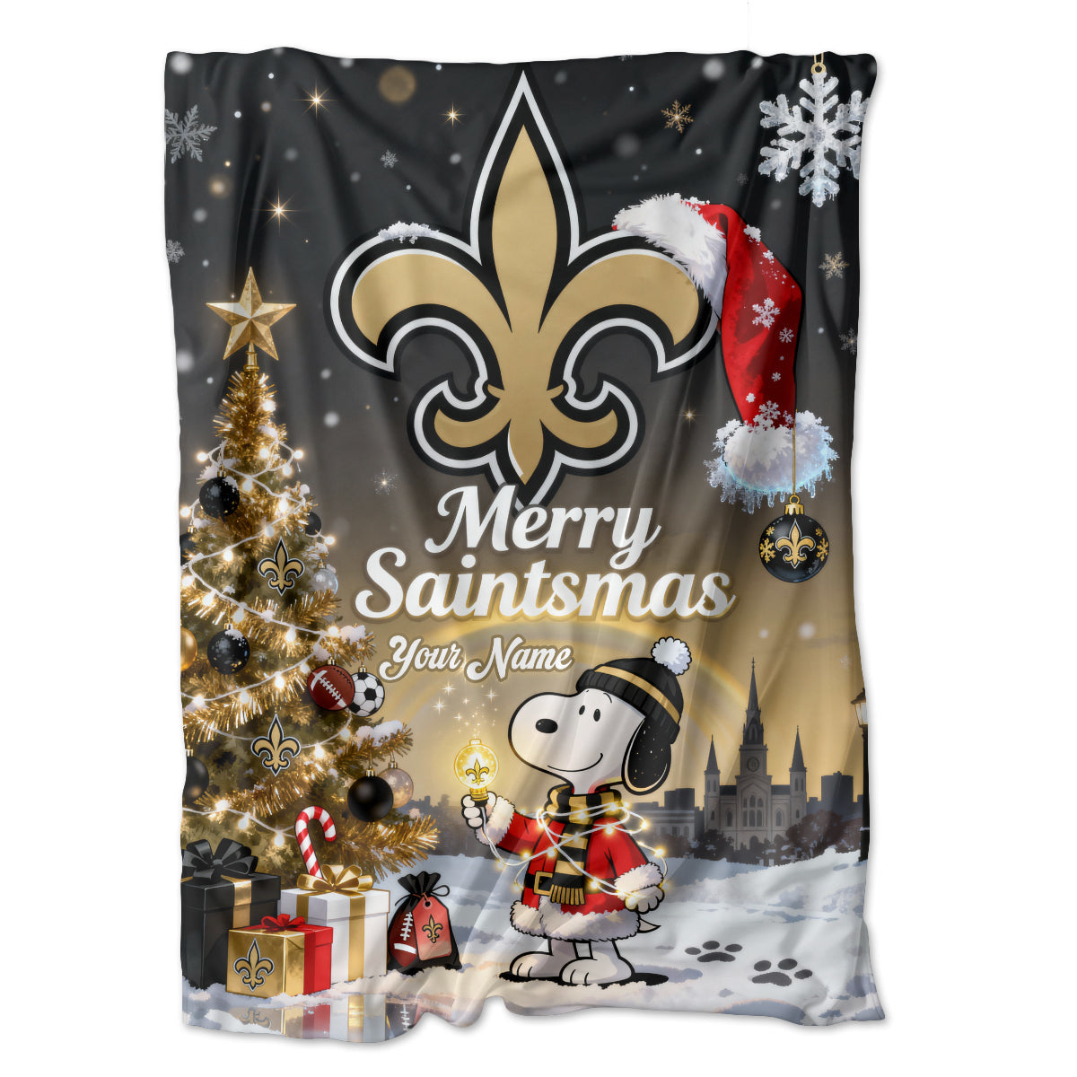 NO x SNP | Premium Christmas Fleece Blanket & Throw Pillow