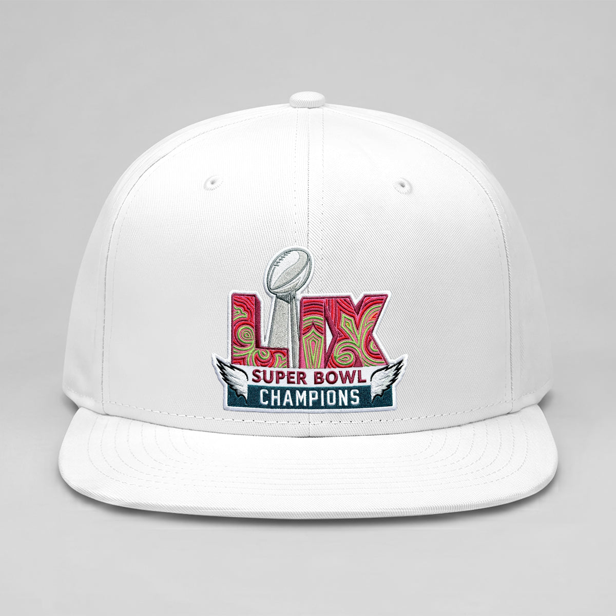Philadelphia Eagles Champions SB LIX Snapback Cap - Embroidered