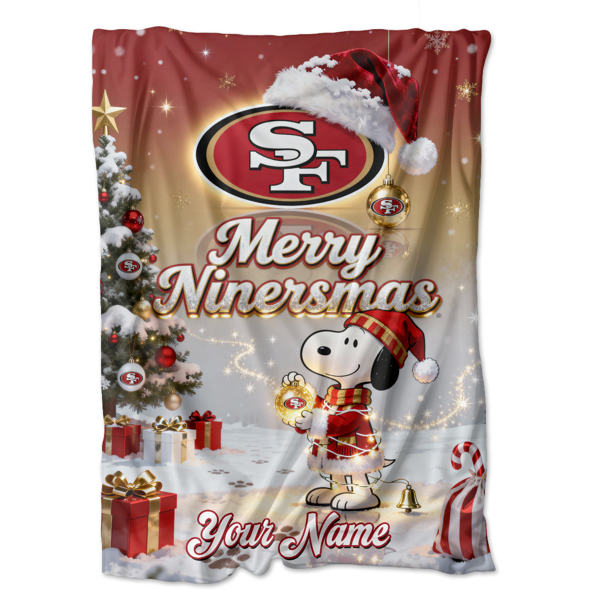 SF x SNP | Premium Christmas Fleece Blanket & Throw Pillow