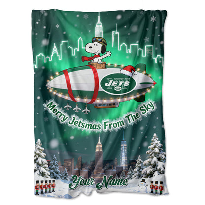 NYJ x SNP | Premium Christmas Fleece Blanket & Throw Pillow