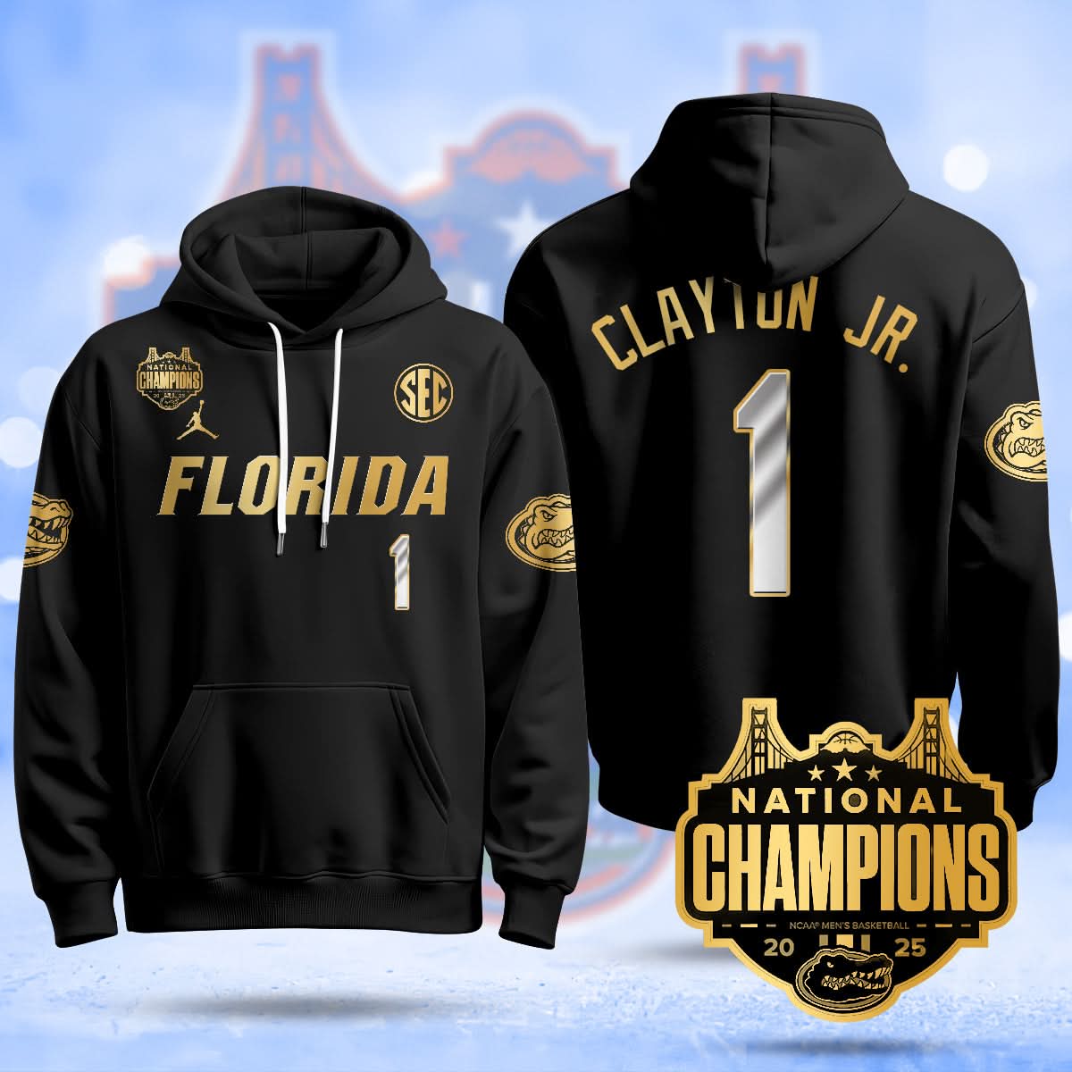 Florida Gators 2025 National Champions Basketball Hoodie - All Stitched