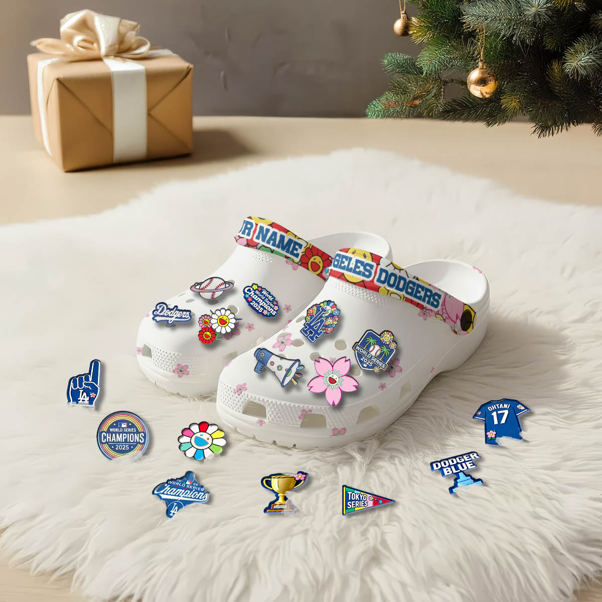 LAD Tokyo Series White Clogs - Charms Gift Set