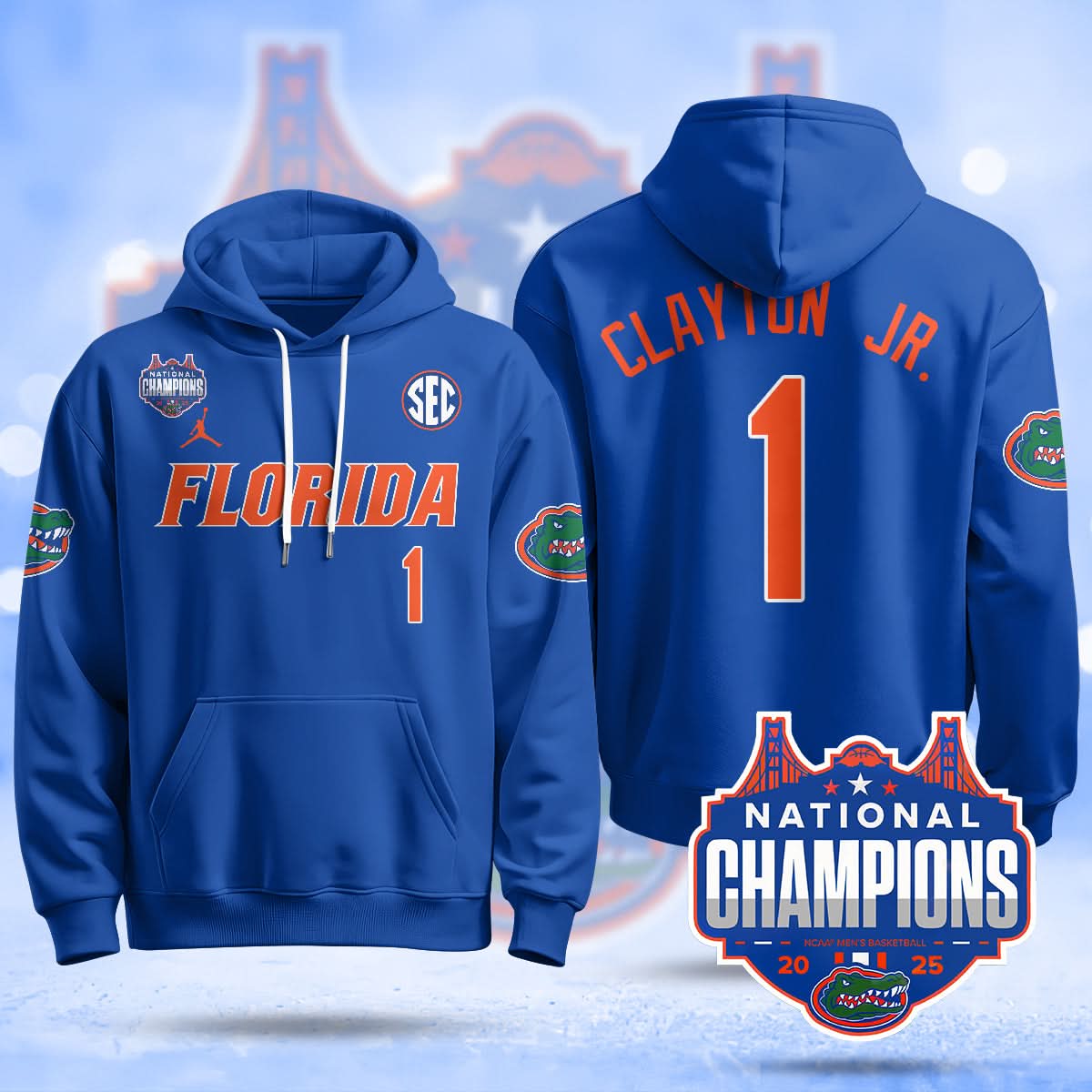 Florida Gators 2025 National Champions Basketball Hoodie - All Stitched