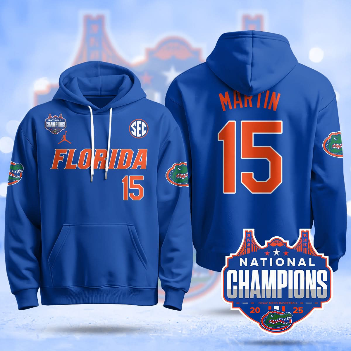 Florida Gators 2025 National Champions Basketball Hoodie - All Stitched