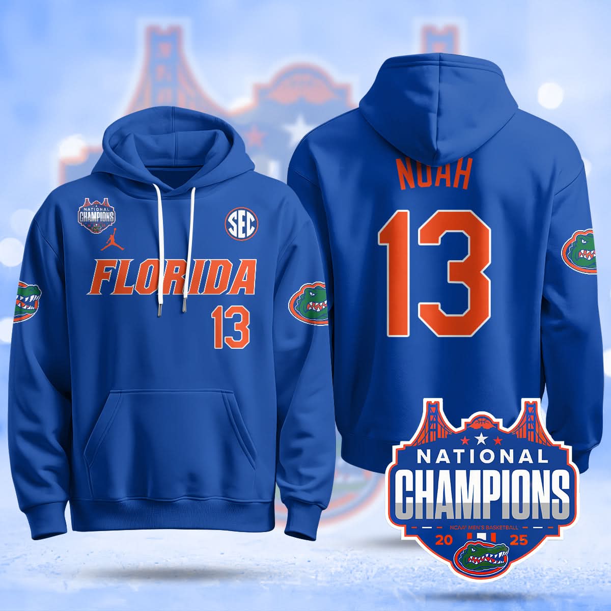 Florida Gators 2025 National Champions Basketball Hoodie - All Stitched
