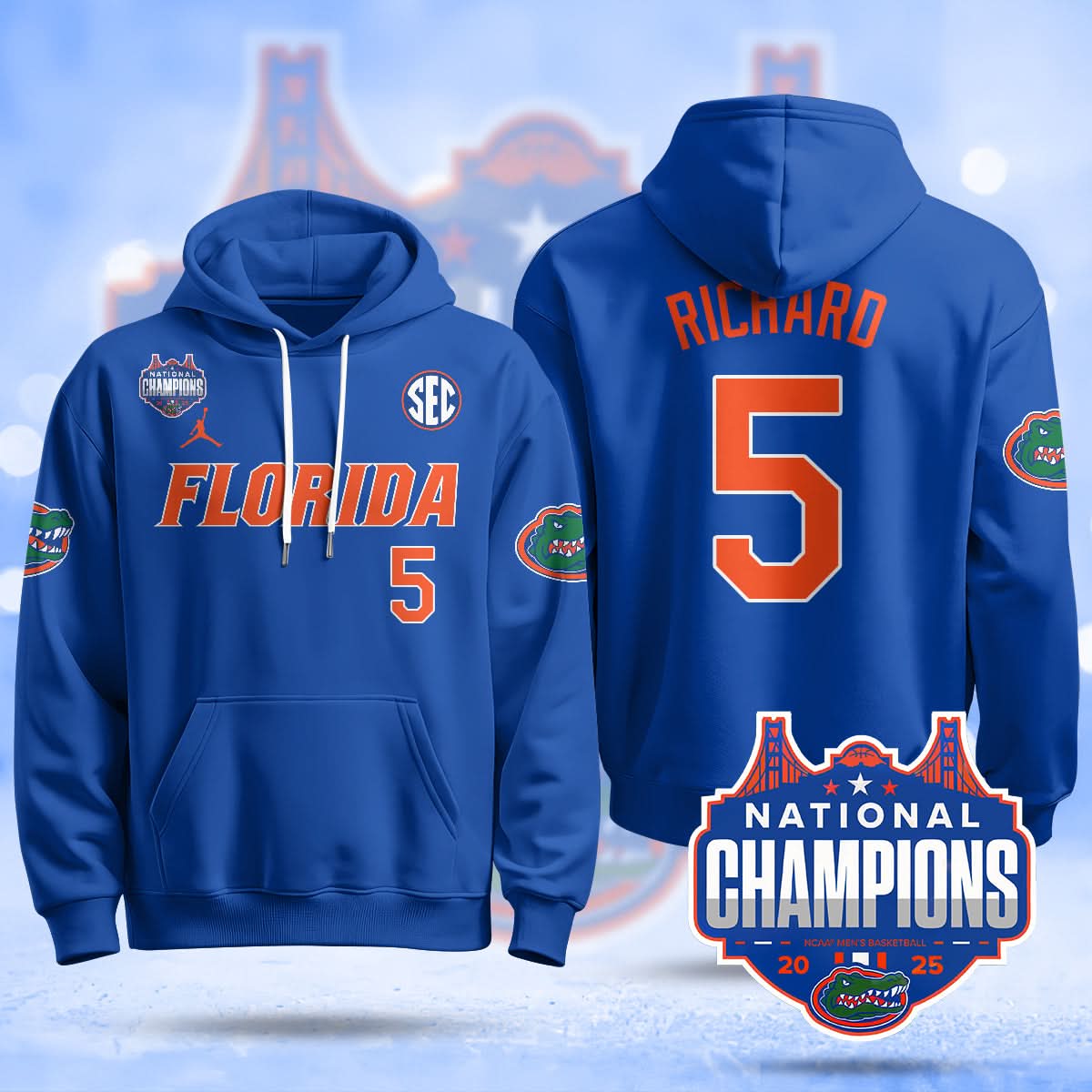 Florida Gators 2025 National Champions Basketball Hoodie - All Stitched