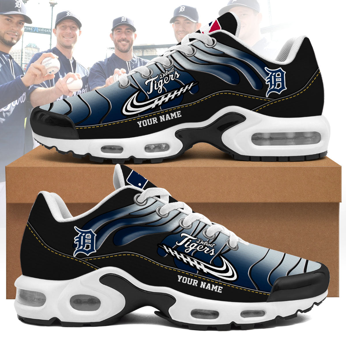 Detroit Tigers Personalized Air Max Shoes