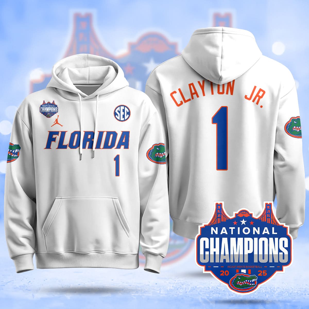 Florida Gators 2025 National Champions Basketball Hoodie - All Stitched