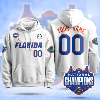 Florida Gators 2025 National Champions Basketball Custom Hoodie - All Stitched