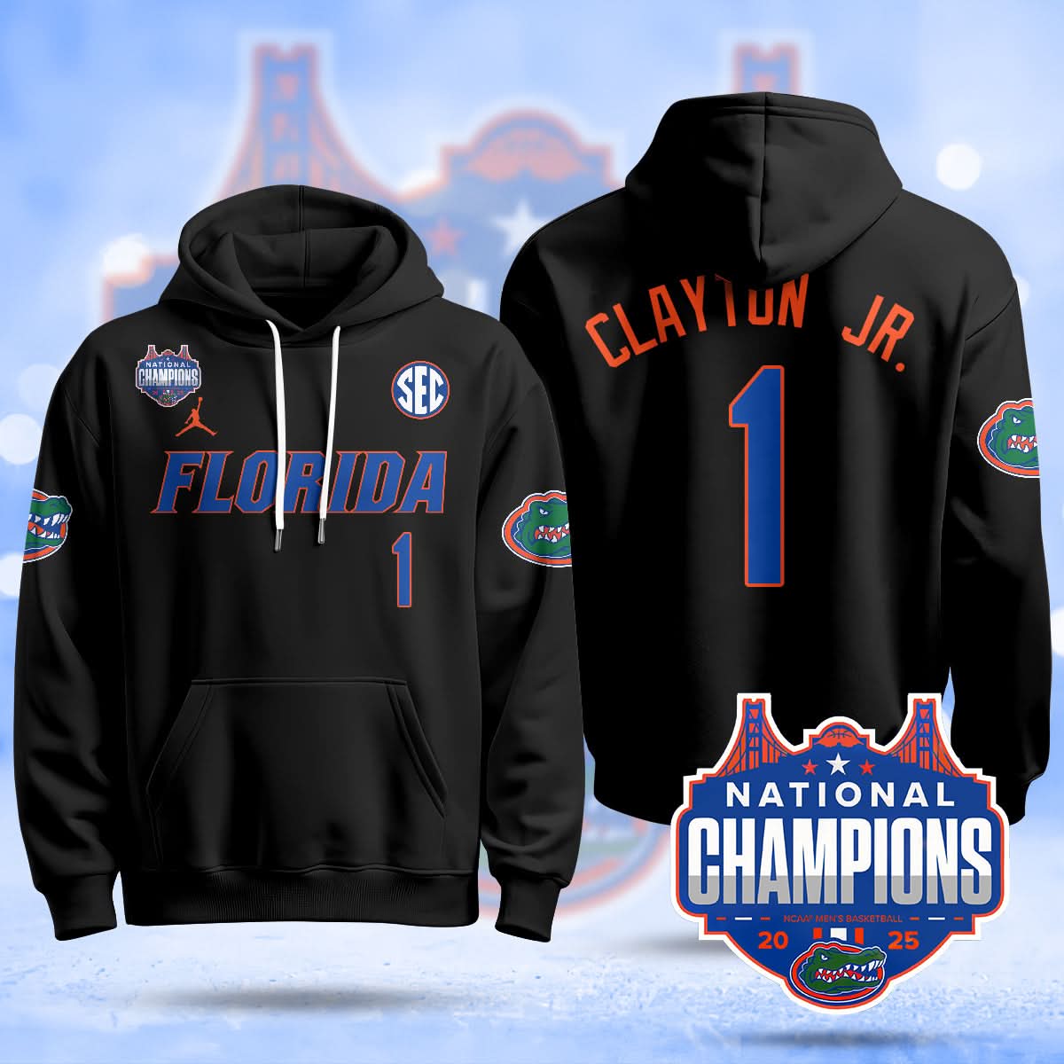 Florida Gators 2025 National Champions Basketball Hoodie - All Stitched