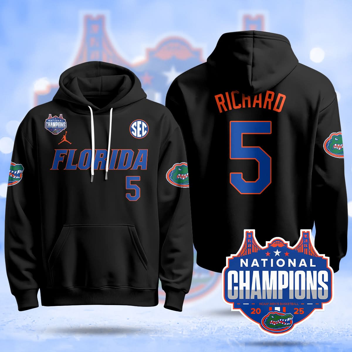 Florida Gators 2025 National Champions Basketball Hoodie - All Stitched