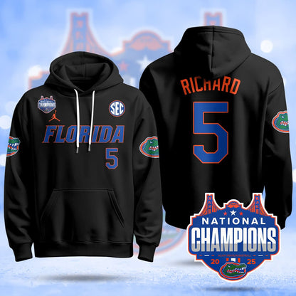 Florida Gators 2025 National Champions Basketball Hoodie - All Stitched