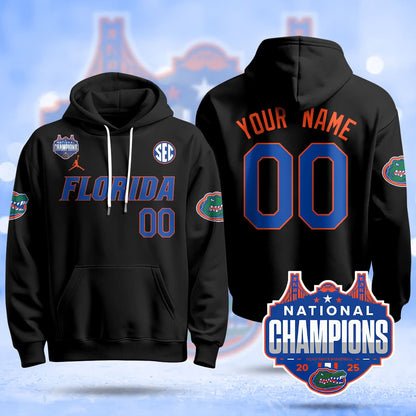 Florida Gators 2025 National Champions Basketball Custom Hoodie - All Stitched