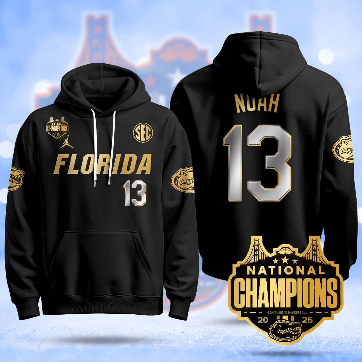 Florida Gators 2025 National Champions Basketball Hoodie - All Stitched