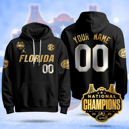 Florida Gators 2025 National Champions Basketball Custom Hoodie - All Stitched