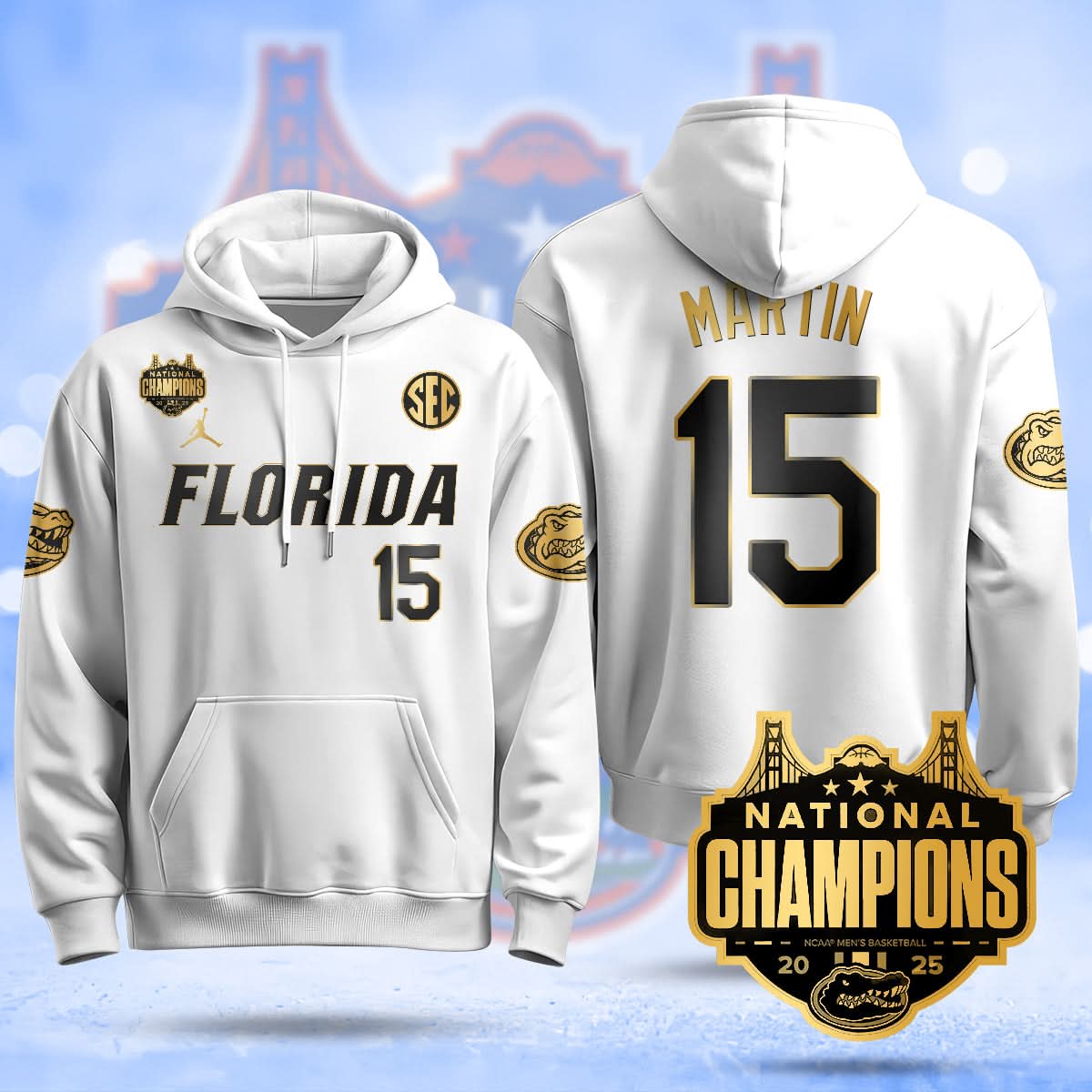 Florida Gators 2025 National Champions Basketball Hoodie - All Stitched