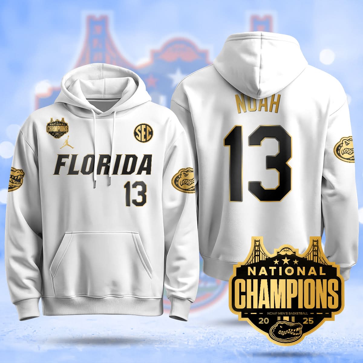 Florida Gators 2025 National Champions Basketball Hoodie - All Stitched