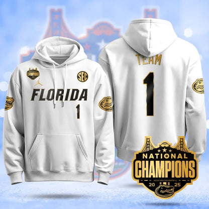 Florida Gators 2025 National Champions Basketball Hoodie - All Stitched
