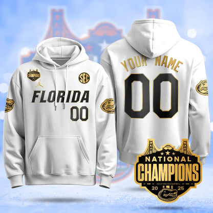 Florida Gators 2025 National Champions Basketball Custom Hoodie - All Stitched