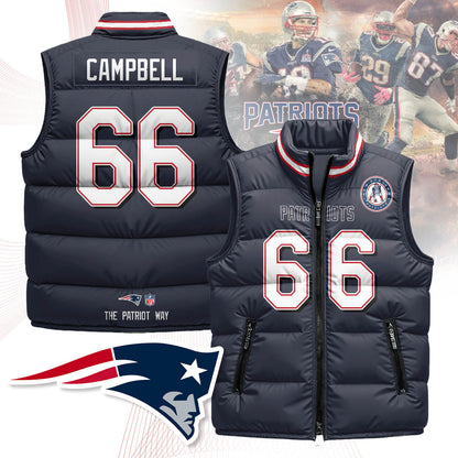 New England Patriots Unisex Puffer Vest - Printed
