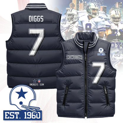 Dallas Cowboys Unisex Puffer Vest - Printed