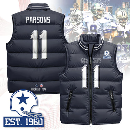 Dallas Cowboys Unisex Puffer Vest - Printed
