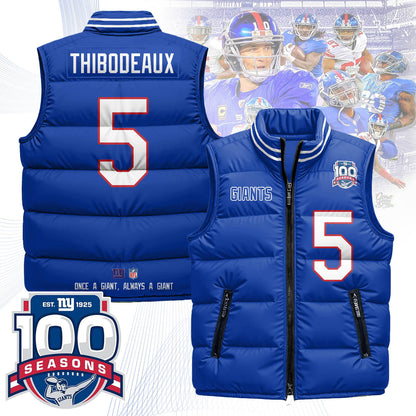 New York Giants Unisex Puffer Vest - Printed