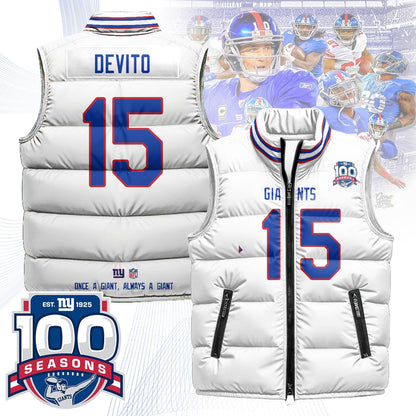New York Giants Unisex Puffer Vest - Printed