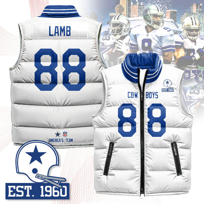 Dallas Cowboys Unisex Puffer Vest - Printed