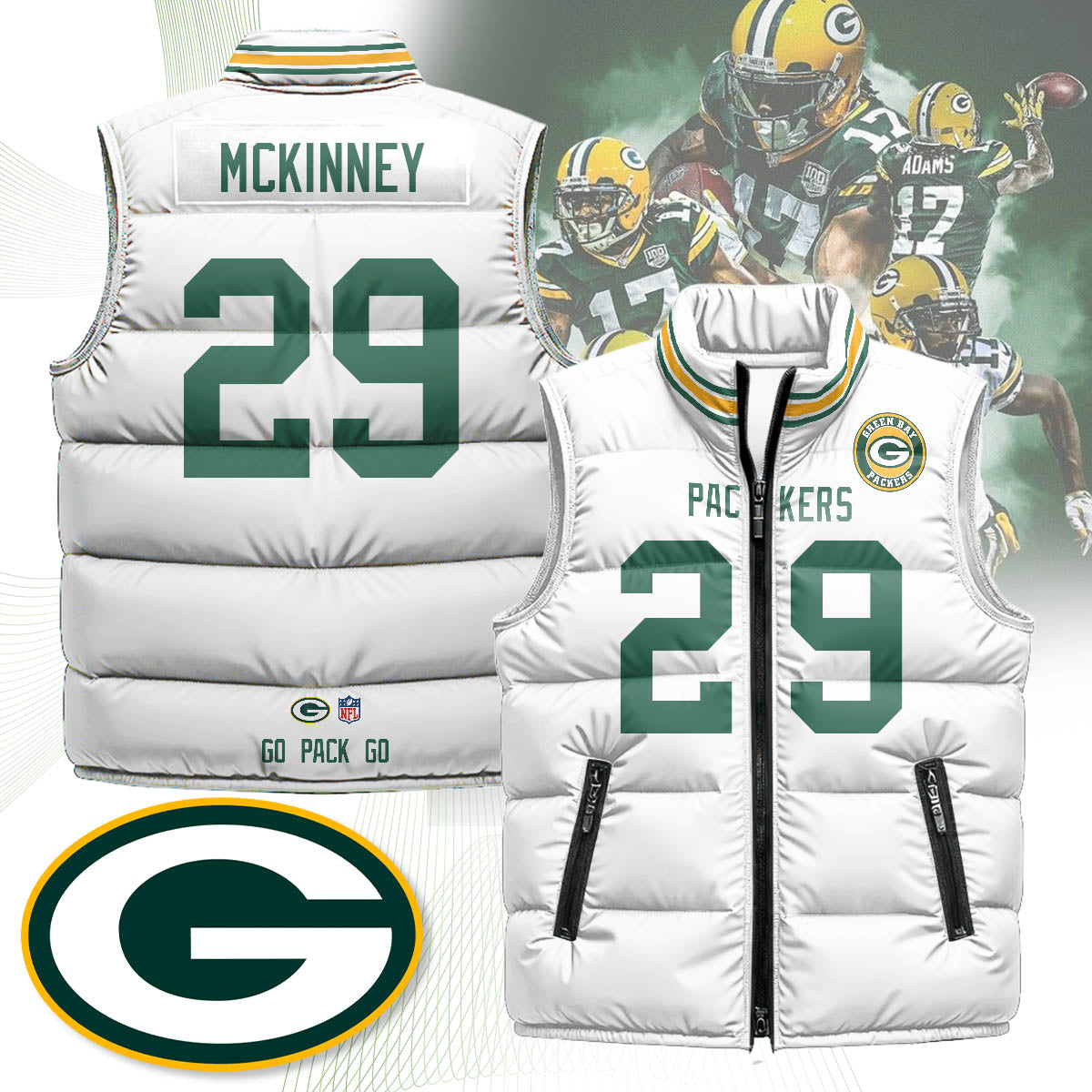Green Bay Packers Unisex Puffer Vest