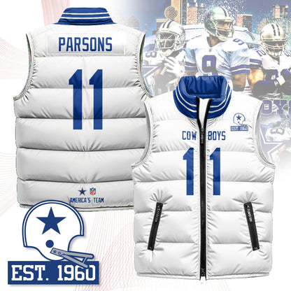 Dallas Cowboys Unisex Puffer Vest - Printed