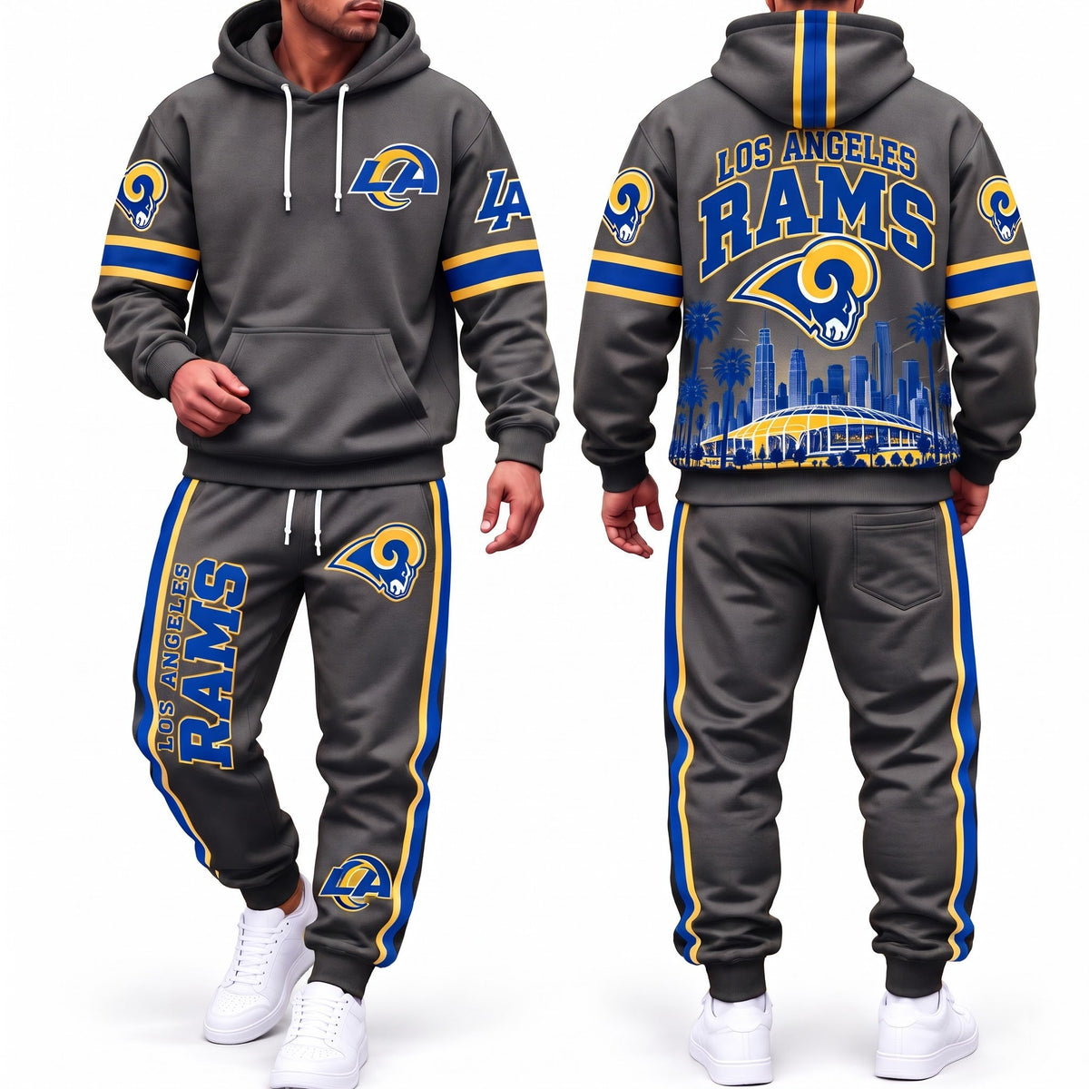 LAR Streetwear Hoodie Pants Set - Printed V2