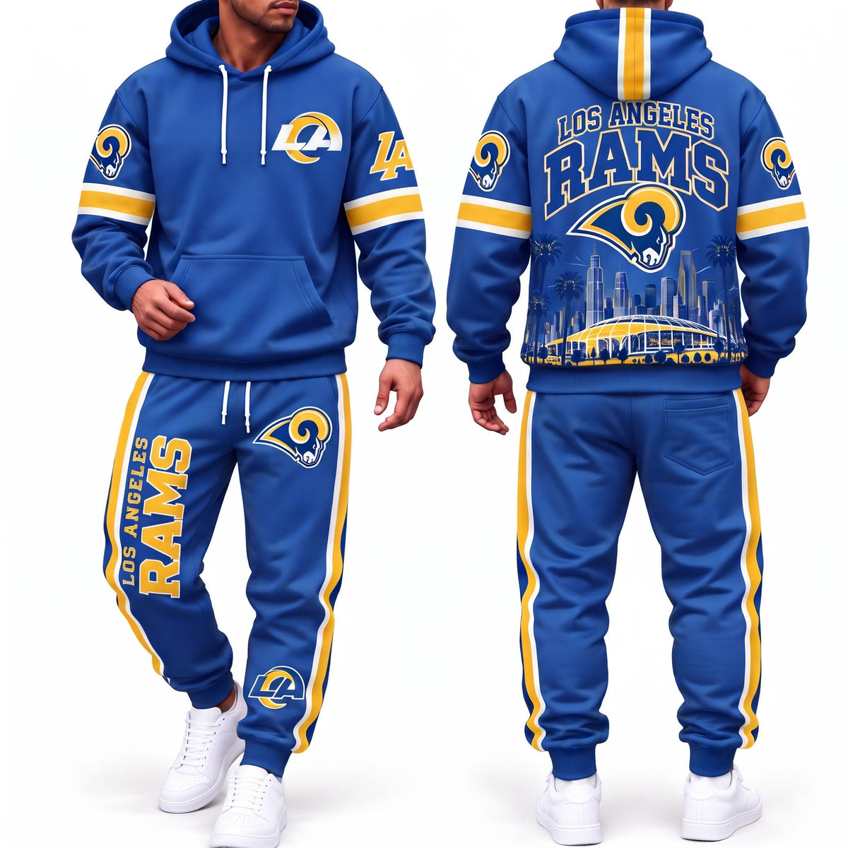 LAR Streetwear Hoodie Pants Set - Printed V2