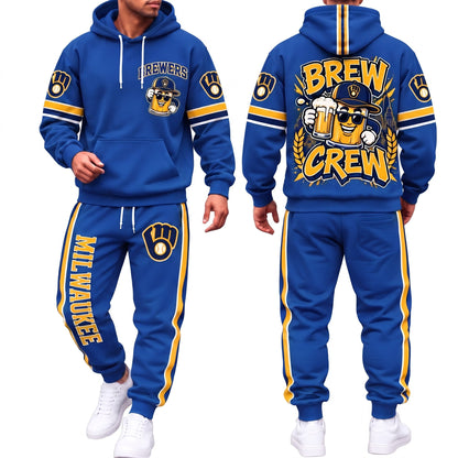 MIL Brew Crew Hoodie Pants Set - Printed