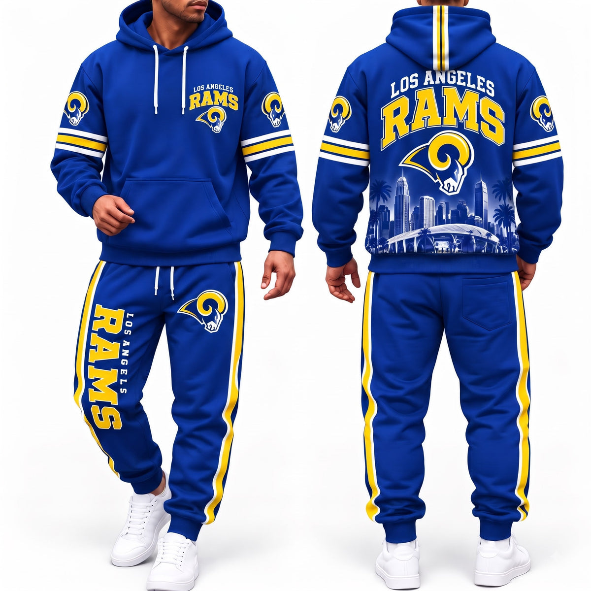 LAR Streetwear Hoodie Pants Set - Printed V1