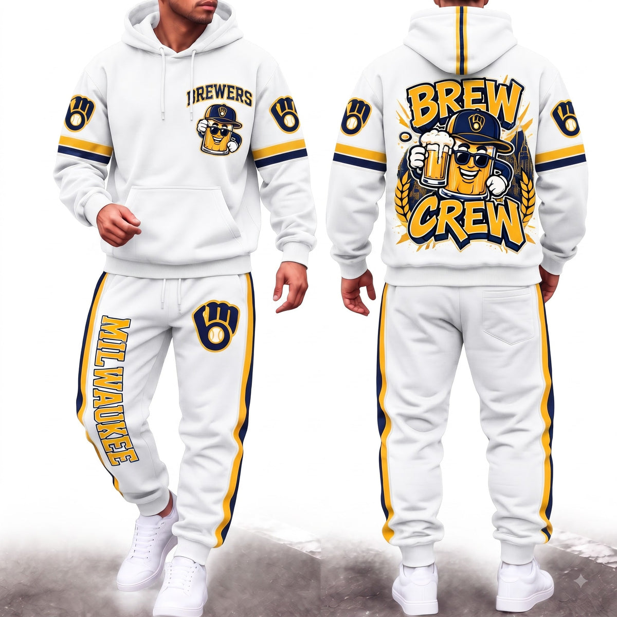 MIL Brew Crew Hoodie Pants Set - Printed