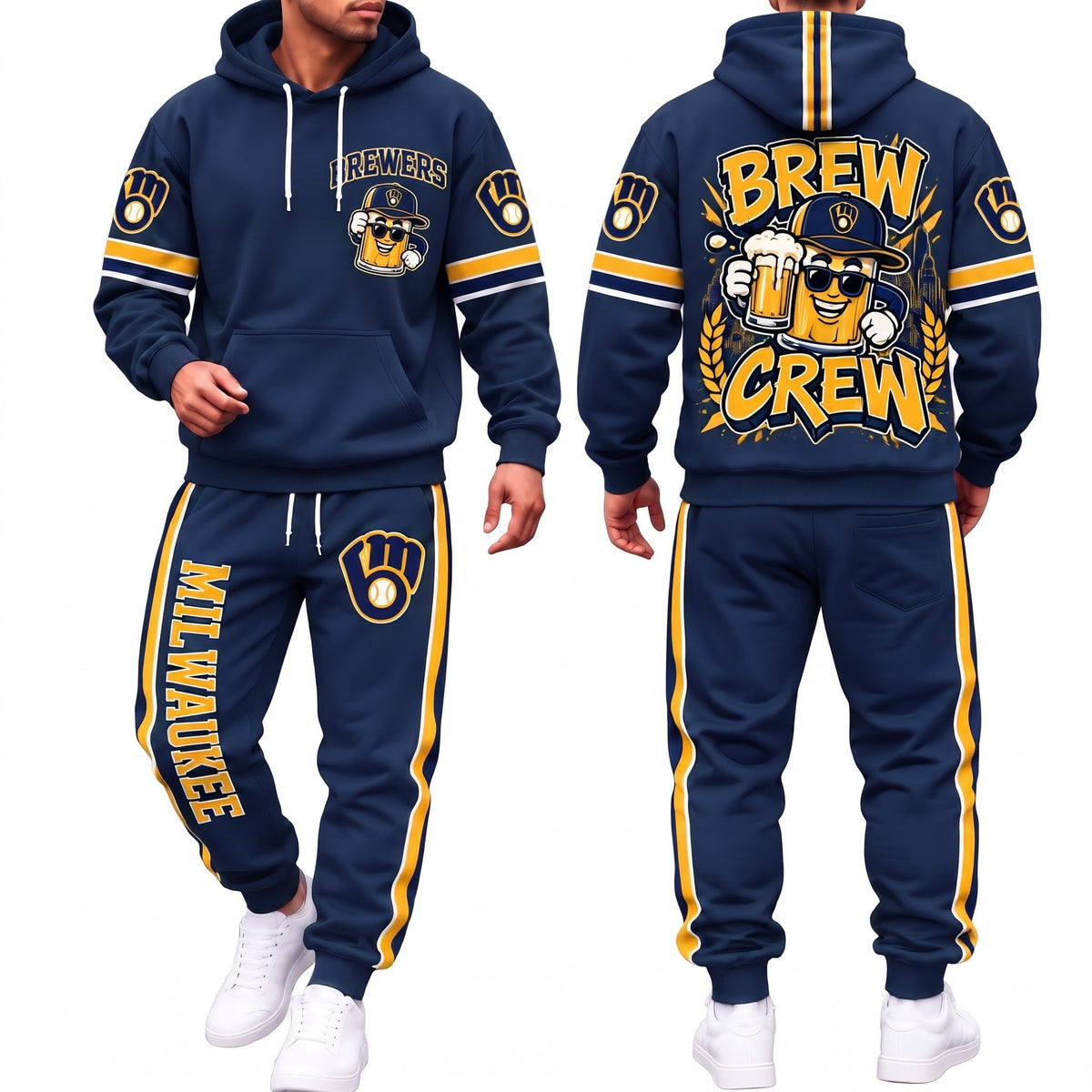 MIL Brew Crew Hoodie Pants Set - Printed