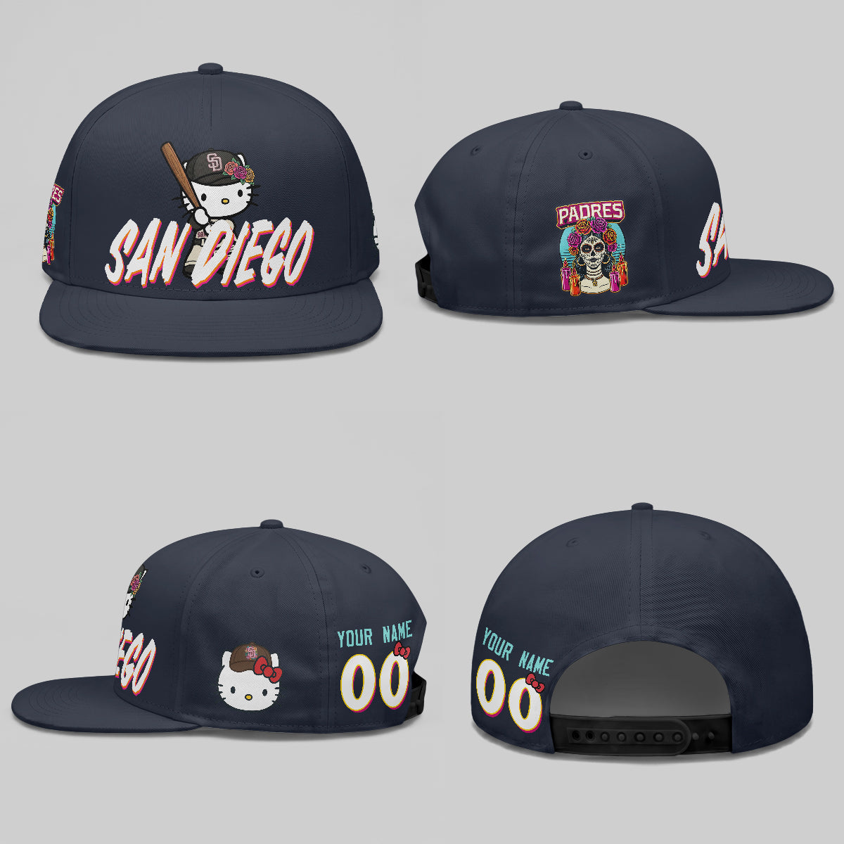 SD x Meow KT Personalized Snapback Cap - Printed