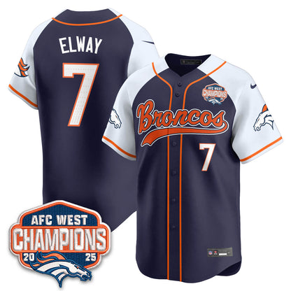 DEN AFC West Division Champions Limited Baseball Jersey V2 - All Stitched