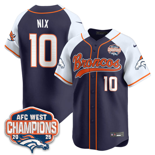 DEN AFC West Division Champions Limited Baseball Jersey V2 - Stitched